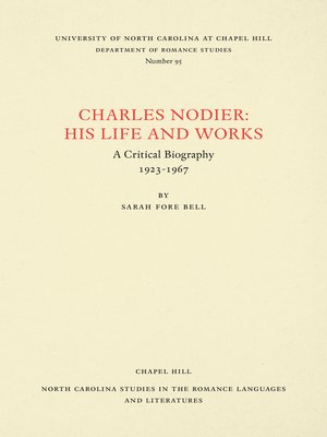 cover image of Charles Nodier